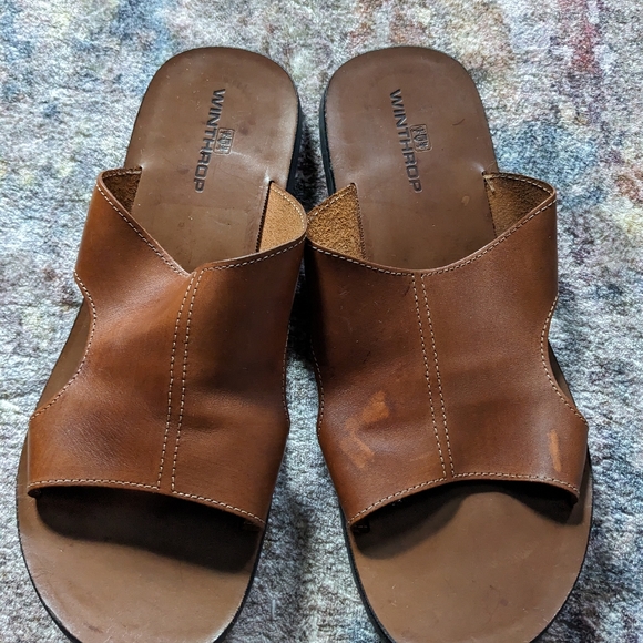 Winthrop genuine leather slide sandals - Picture 1 of 3